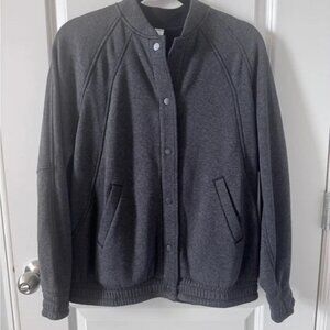 NWT Lululemon Athletica Charcoal Scube Oversized Varsity Jacket Size XS